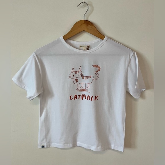 The Sunday Collective Kids Size 10-11 Catwalk Graphic Tee Shirt White NWT Unisex - Picture 2 of 8